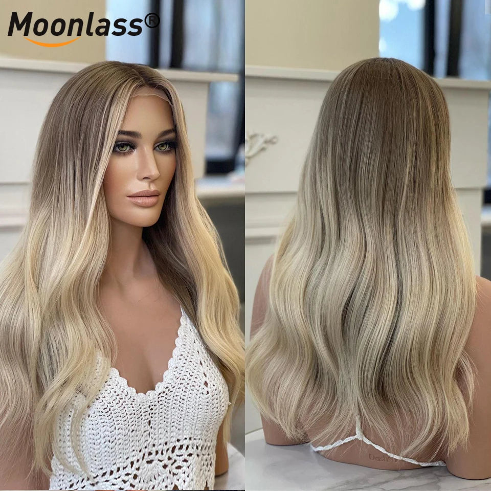 Ash Blonde Wigs Human Hair Body Wave Brazilian Natural Hairline Wigs Human Hair 13x4 Lace Wig Preplucked Blonde Wigs For Women