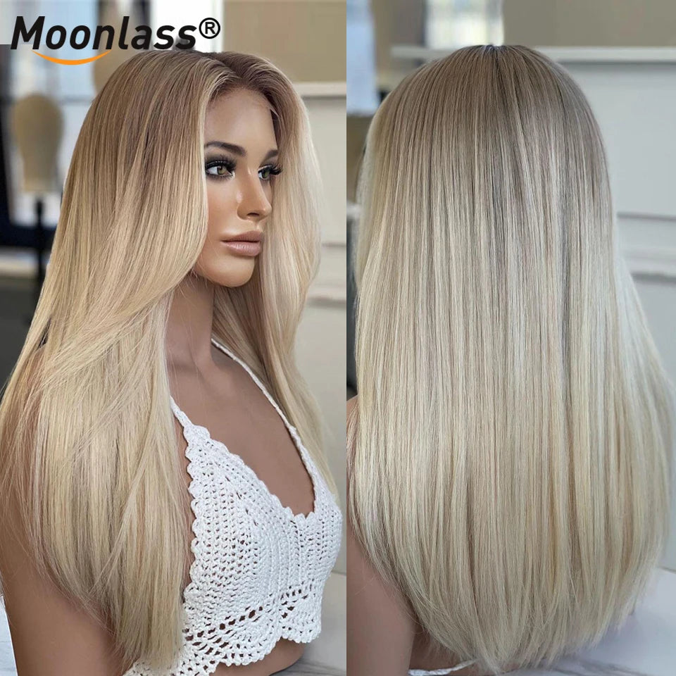 Ash Blonde Wigs Human Hair Body Wave Brazilian Natural Hairline Wigs Human Hair 13x4 Lace Wig Preplucked Blonde Wigs For Women